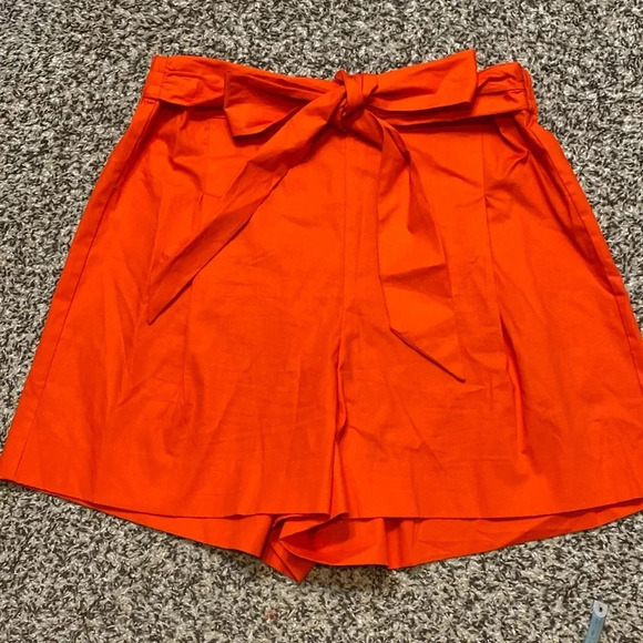 J. Crew Tie-Waist Short in Cotton Poplin Red - Picture 6 of 7